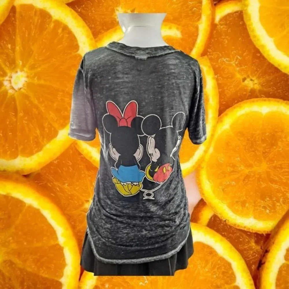 Disney Original Mickey and‎ Minnie Shirt Front/Back Print - Picture 2 of 5